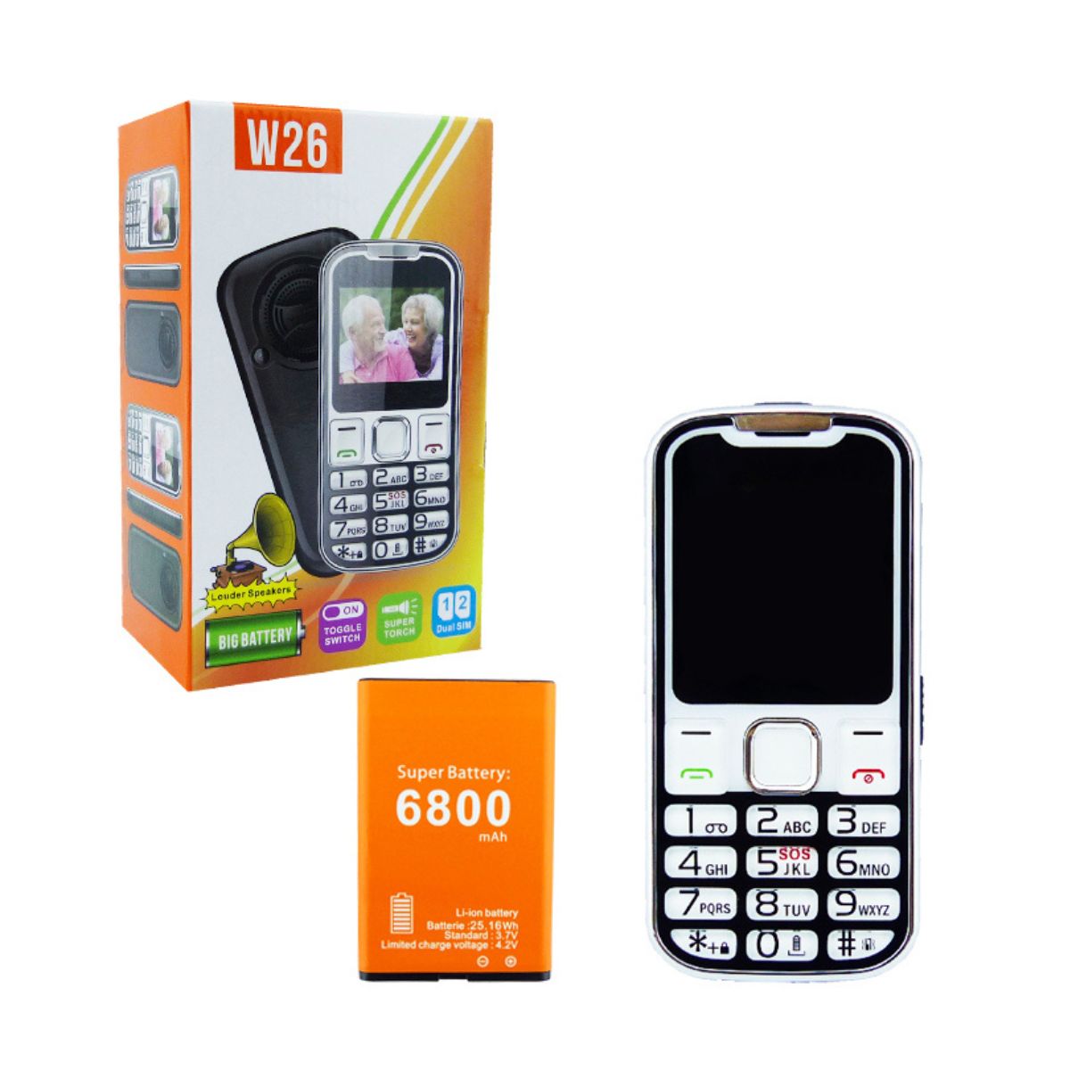 Celular Vintage Adulto Mayor W26 con 2 SIMS